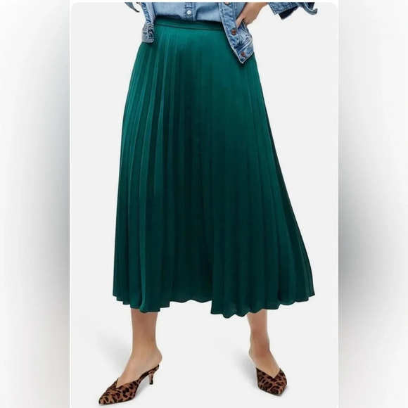 J Crew Pleated Midi Skirt Size 0 - Picture 1 of 5